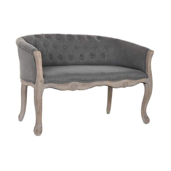 Καναπές DKD Home Decor πολυεστέρας ξύλο καουτσούκ Σκούρο γκρίζο (107 x 61 x 71 cm)