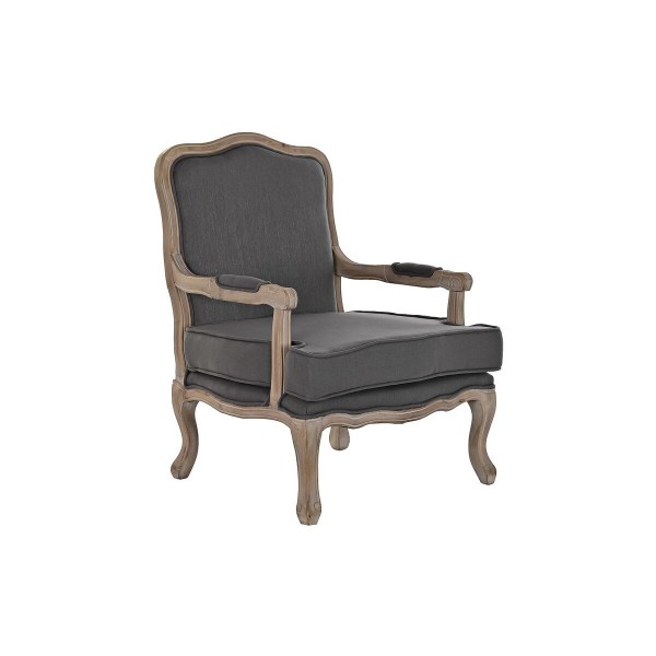 Πολυθρόνα DKD Home Decor Γκρι Ξύλο Καφέ πολυεστέρας (70 x 66 x 95,5 cm)