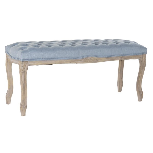 Σκαμπό DKD Home Decor   Μπλε πολυεστέρας ξύλο καουτσούκ Ανοιχτό καφέ (110 x 37 x 48 cm)