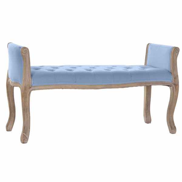 Σκαμπό DKD Home Decor   Μπλε Καφέ λινό ξύλο καουτσούκ (109 x 39 x 60 cm)