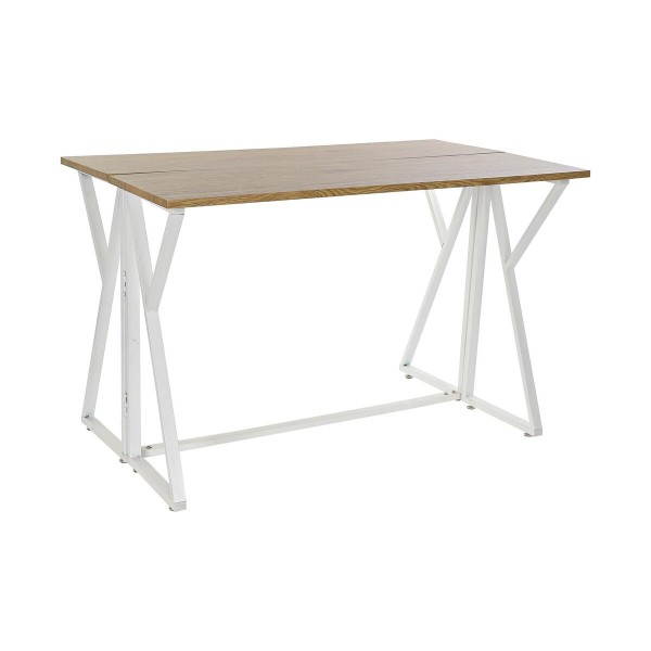 Γραφείο DKD Home Decor Φυσικό Μέταλλο MDF Λευκό (120 x 70 x 75 cm)