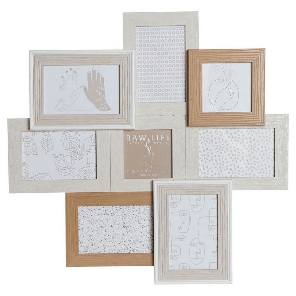 Κορνίζα DKD Home Decor Κρυστάλλινο Μπεζ Καφέ Ξύλο MDF Σκανδιναβικός (52,5 x 3 x 47,5 cm)