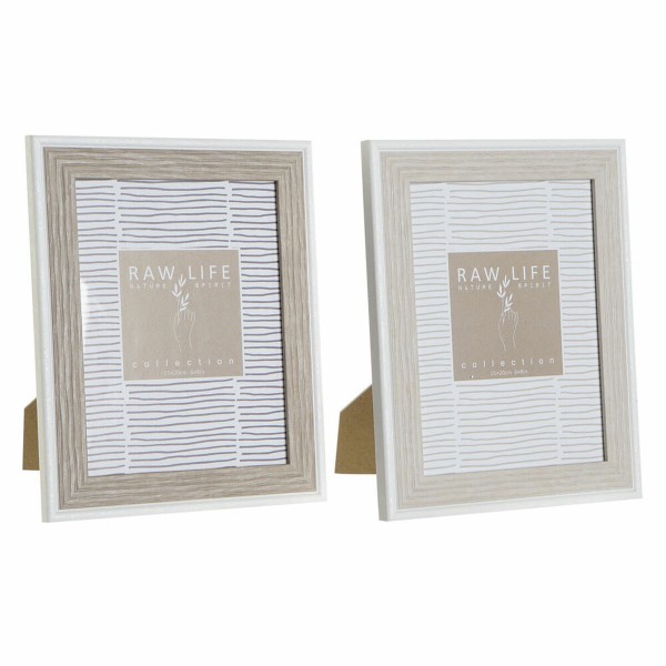 Κορνίζα DKD Home Decor Καφέ Κρεμ PS Σκανδιναβικός (19,7 x 1,8 x 24,7 cm) (x2)