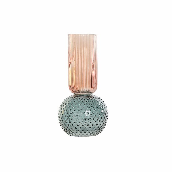 Βάζο DKD Home Decor Πράσινο Πορτοκαλί Κρυστάλλινο Σύγχρονη (15 x 15 x 30.5 cm)