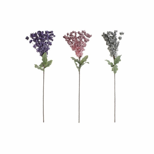 Διακοσμητικό Λουλούδι DKD Home Decor Γκρι Ροζ EVA (οξικός αιθυλεστέρας) Λιλά (3 pcs) (30 x 30 x 82 cm)