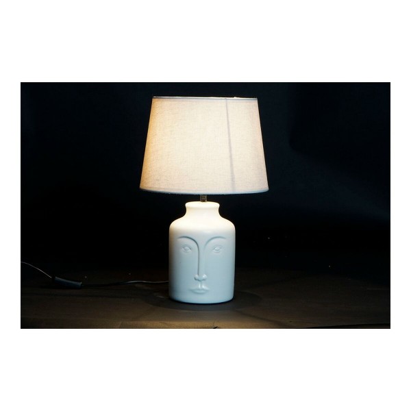 Επιτραπέζιο Φωτιστικό DKD Home Decor Κεραμικά Γκρι πολυεστέρας Λευκό (2 pcs) (25 x 25 x 37 cm)