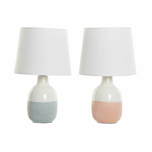 Επιτραπέζιο Φωτιστικό DKD Home Decor Κεραμικά Ροζ 40W (25 x 25 x 41.5 cm) (2 pcs)