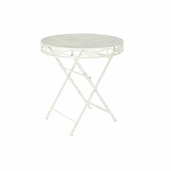 Τραπεζαρία DKD Home Decor Λευκό Μέταλλο (70 x 70 x 73 cm)