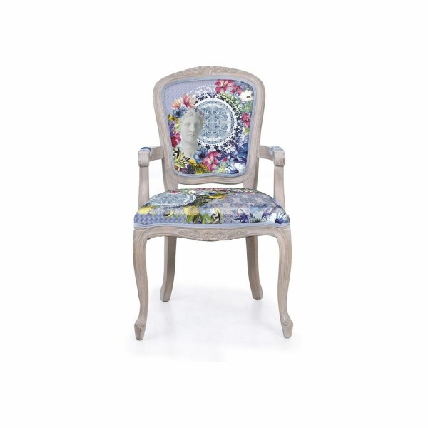 Καρέκλα DKD Home Decor Έλατο Κόκκινο Μπλε πολυεστέρας (57 x 57 x 95 cm) (2 pcs)