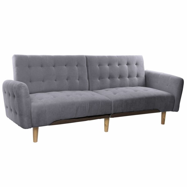Καναπές-Κρεβάτι DKD Home Decor Γκρι πολυεστέρας Ξύλο Πλαστική ύλη Σύγχρονη Scandi 190 x 75 x 75 cm