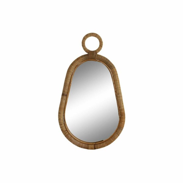 Τοίχο καθρέφτη DKD Home Decor Καθρέφτης Καφέ ρατάν (39 x 2 x 68 cm)