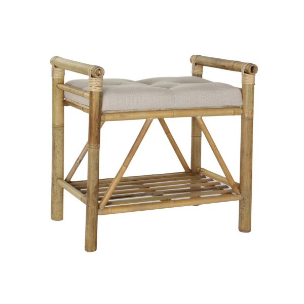 Σκαμπό DKD Home Decor   Φυσικό Μπεζ Καφέ βαμβάκι Διακοσμητική κανάτα (55 x 36 x 54 cm)