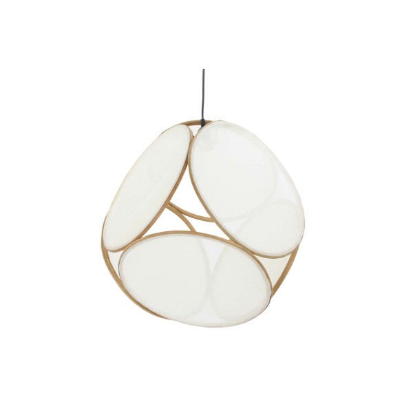 Φωτιστικό Οροφής DKD Home Decor Καφέ λινό Κρεμ Διακοσμητική κανάτα 50 W (41 x 39 x 39 cm)