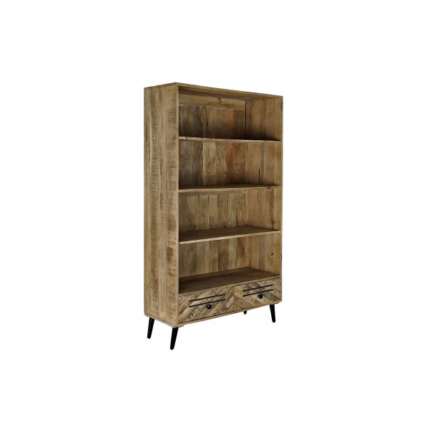 Ράφια DKD Home Decor Μαύρο Μέταλλο Σκούρο καφέ Ξύλο από Μάνγκο 3 Ράφια (100 x 40 x 180 cm)