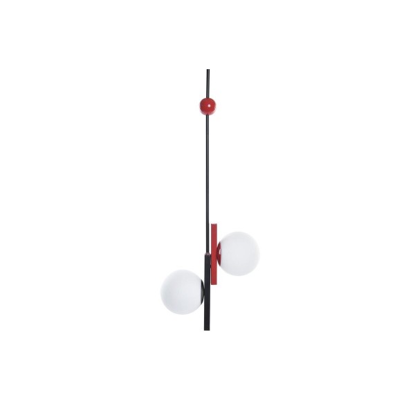 Φωτιστικό Οροφής DKD Home Decor Κόκκινο Μαύρο Λευκό 40W 220 V (44 x 44 x 120 cm)