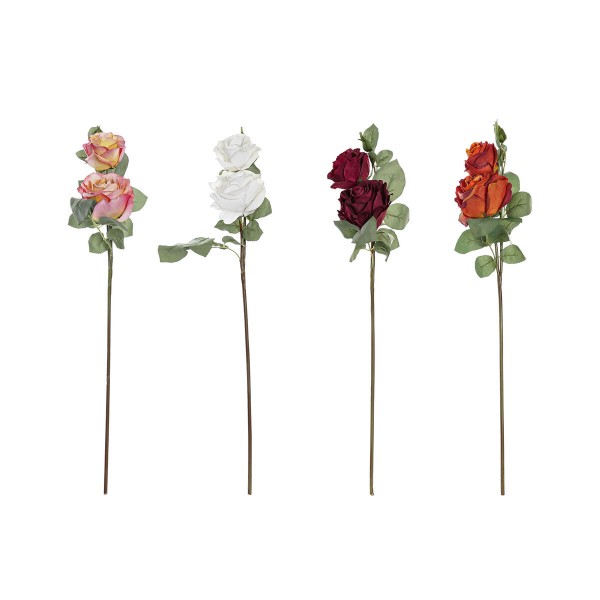 Decorative Flowers DKD Home Decor Ροζ πολυεστέρας PE (20 x 20 x 63 cm) (4 Μονάδες)