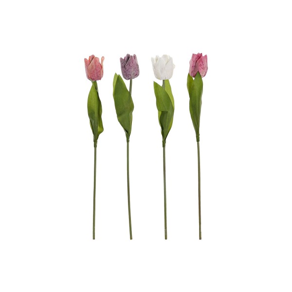 Διακοσμητικό Λουλούδι DKD Home Decor Τουλίπα πολυεστέρας PE (8 x 8 x 52 cm) (4 Μονάδες)