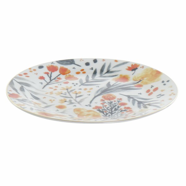 Flatplater DKD Home Decor Blomster (19 x 19 x 2 cm) (2 pcs)