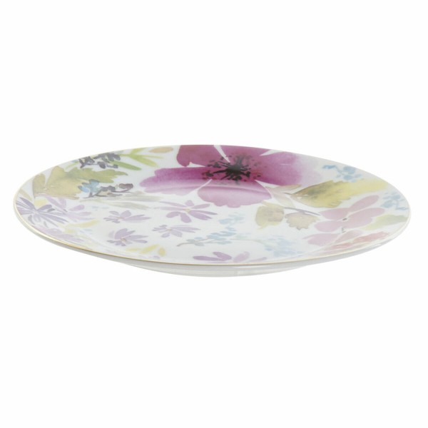 Flatplater DKD Home Decor Blomster (19 x 19 x 2 cm) (2 pcs)