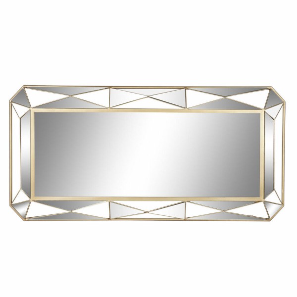 Τοίχο καθρέφτη DKD Home Decor Καθρέφτης Χρυσό Μέταλλο (60 x 5,5 x 120 cm)