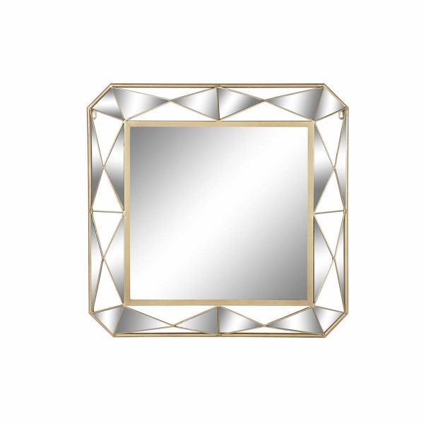 Τοίχο καθρέφτη DKD Home Decor Καθρέφτης Χρυσό Μέταλλο (70 x 5,5 x 70 cm)