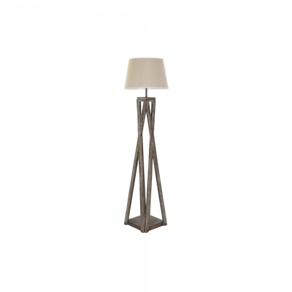 Φωτιστικό Δαπέδου DKD Home Decor Φύλλα Ξύλο Καφέ βαμβάκι (40 x 40 x 154 cm)