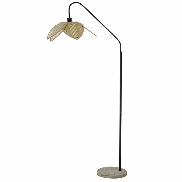 Φωτιστικό Δαπέδου DKD Home Decor Μαύρο Γκρι Μέταλλο Τσιμέντο ρατάν 60 W (45 x 72 x 165 cm)