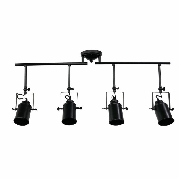 Φωτιστικό Οροφής DKD Home Decor Φακοί Μαύρο Μέταλλο (92 x 12 x 38 cm)