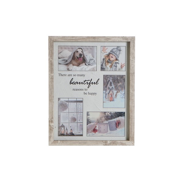 Κορνίζα DKD Home Decor Beautiful Ξύλο Κρυστάλλινο Φυσικό Αλουμίνιο Βουνό Ξύλο MDF (31 x 2,5 x 40 cm) (x2)