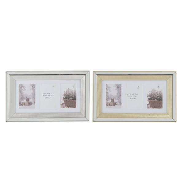 Κορνίζα DKD Home Decor Κρυστάλλινο Ασημί Χρυσό PS Παραδοσιακά (47 x 2 x 29 cm) (x2) (12 Μονάδες)