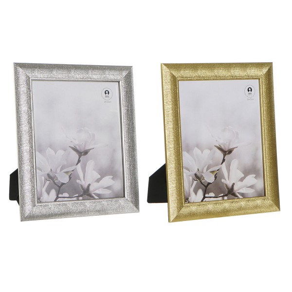Κορνίζα DKD Home Decor Ασημί Χρυσό PS (26 x 2 x 31 cm) (x2)