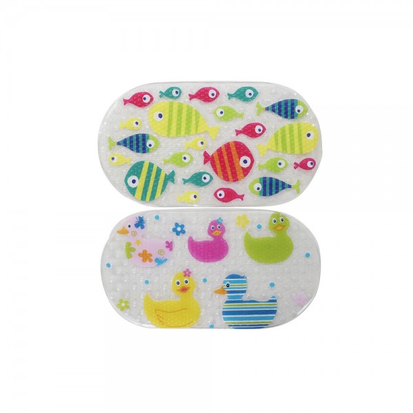 Χαλάκι μπάνιου DKD Home Decor Πολύχρωμο PVC (2 pcs) (69 x 1 x 39 cm)