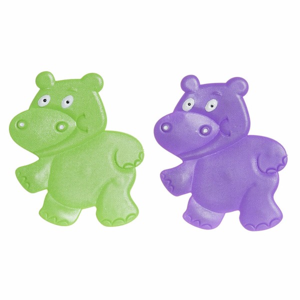 Χαλάκι μπάνιου DKD Home Decor Πράσινο PVC Λιλά (2 pcs) (10 x 1 x 13 cm)