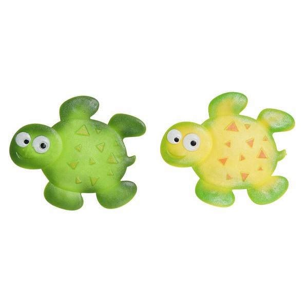 Χαλάκι μπάνιου DKD Home Decor Κίτρινο Πράσινο PVC Χελώνα (2 pcs) (11.5 x 1 x 10 cm)