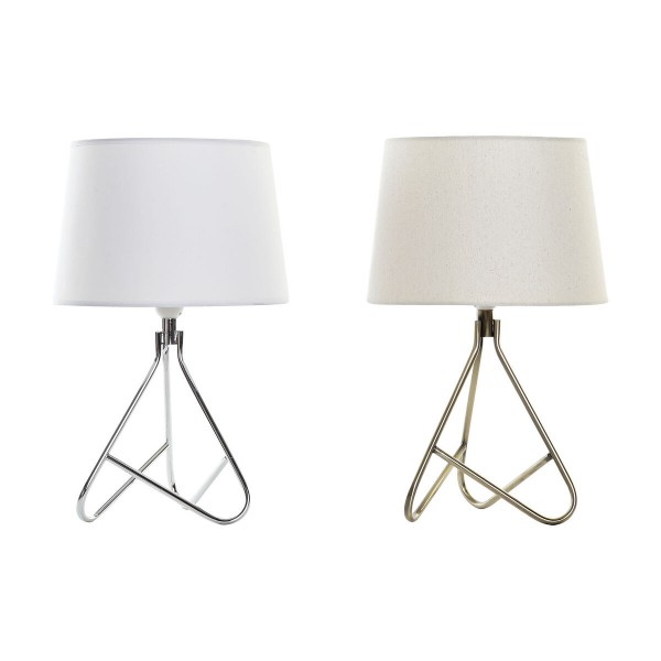 Επιτραπέζιο Φωτιστικό DKD Home Decor Ασημί Μπεζ Χρυσό Λευκό 220 V 50 W Σύγχρονη (x2) (30 x 30 x 49 cm)