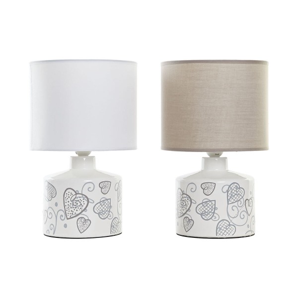 Επιτραπέζιο Φωτιστικό DKD Home Decor Μπεζ Λευκό 220 V 50 W Shabby Chic (22 x 22 x 35 cm) (x2)