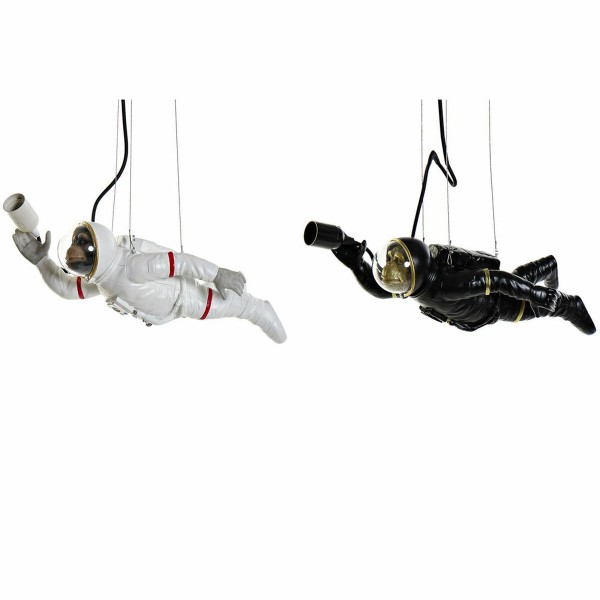 Φωτιστικό Οροφής DKD Home Decor Μαύρο Λευκό Ρητίνη 220 V 50 W (46 x 14.5 x 20 cm) (2 pcs)