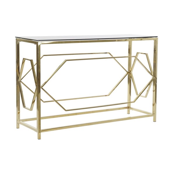Βοηθητικό Τραπέζι DKD Home Decor Κρυστάλλινο Χρυσό Ανοξείδωτο ατσάλι (120 x 40 x 78 cm)