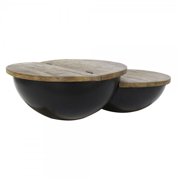 Τραπεζάκι Καφέ DKD Home Decor Μέταλλο Ξύλο (114 x 76 x 33 cm)