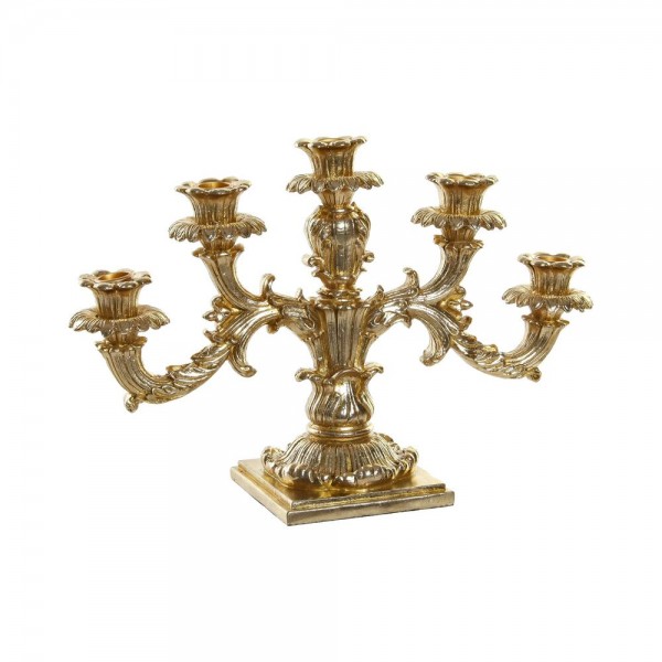 Πολύφωτο DKD Home Decor Χρυσό Ρητίνη (39.5 x 13 x 26 cm)