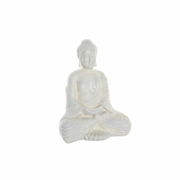 Επιτραπέζιο Φωτιστικό DKD Home Decor Fiberglass Βούδας Λευκό (36 x 25 x 45 cm)