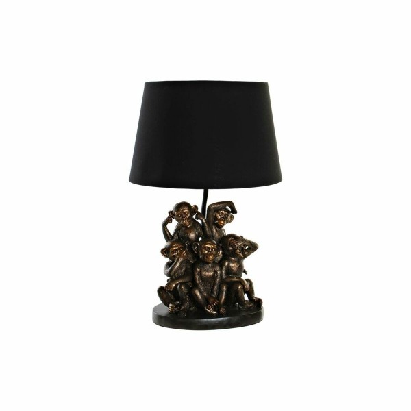 Επιτραπέζιο Φωτιστικό DKD Home Decor Μαύρο Χρυσό πολυεστέρας Ρητίνη Μαϊμού (31 x 31 x 48 cm)