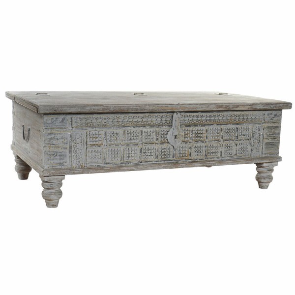 Τραπεζάκι Καφέ DKD Home Decor Χρυσό Μέταλλο Ξύλο από Μάνγκο Χωρίς Δακτύλιο (127 x 68 x 45 cm)
