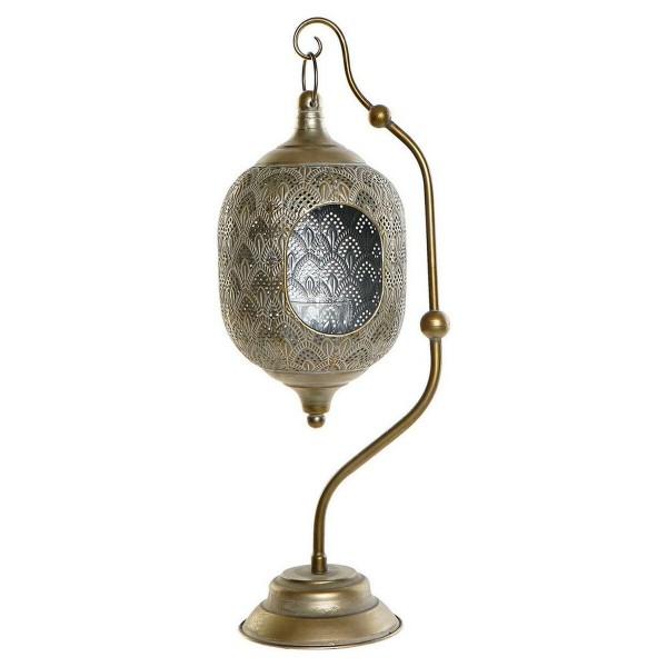 Κηροπήγιο DKD Home Decor Κρυστάλλινο Μέταλλο (20 x 15 x 51 cm)