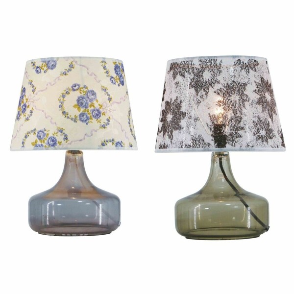 Επιτραπέζιο Φωτιστικό DKD Home Decor Κρυστάλλινο πολυεστέρας Blomster (28 x 28 x 38 cm) (2 pcs)