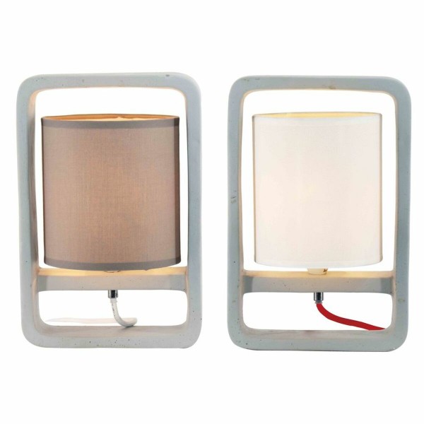 Επιτραπέζιο Φωτιστικό DKD Home Decor S3021014 25W Γκρι Λευκό Σκούρο γκρίζο 220 V (20 x 14 x 30 cm) (x2)