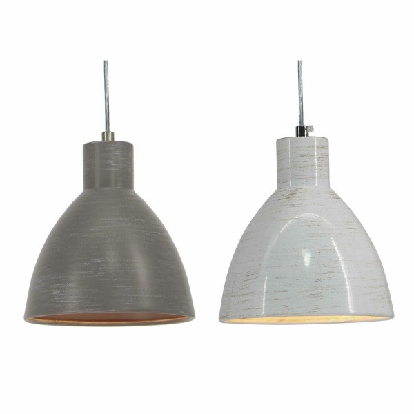 Φωτιστικό Οροφής DKD Home Decor Γκρι Μέταλλο Λευκό (2 pcs) (16 x 16 x 17 cm)