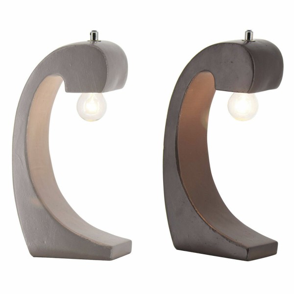 Επιτραπέζιο Φωτιστικό DKD Home Decor S3021034 25W Γκρι Σκούρο γκρίζο 220 V (16 x 8 x 31 cm) (x2)