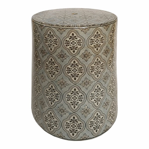 Βοηθητικό Τραπέζι DKD Home Decor Πορσελάνη Μπεζ Μπλε (33.5 x 33.5 x 43 cm)