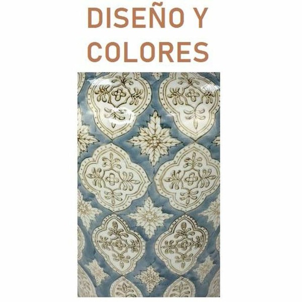Επιτραπέζιο Φωτιστικό DKD Home Decor Πορσελάνη Μπεζ Μπλε πολυεστέρας (35 x 35 x 57 cm)